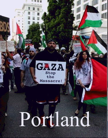 1250 Protesters in Portland join global actions against the Massacre in Gaza