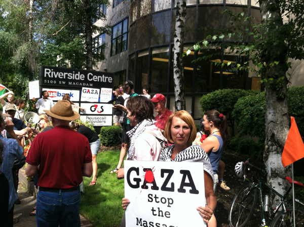 Haaretz: BDS activists occupy security company offices in Portland