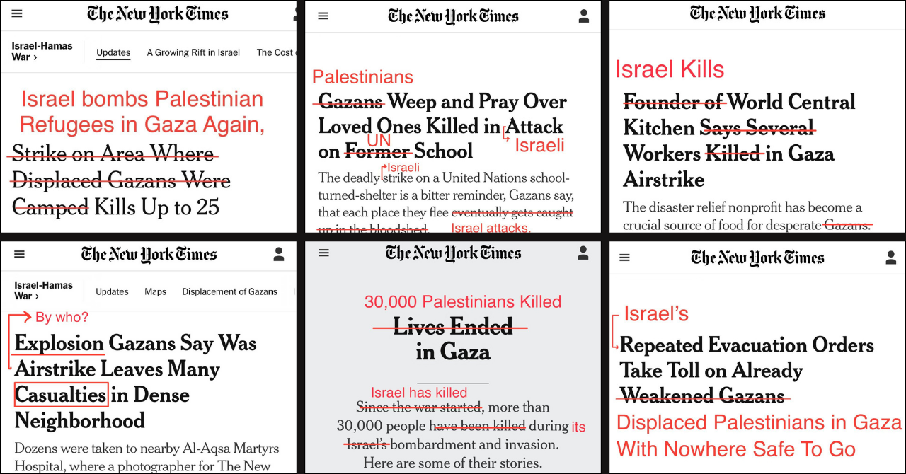 I Fixed the New York Times’ Pro-Israel Headlines on Gaza